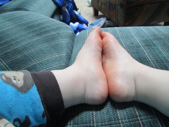“I gots me some tiny feet” taken by Josh (age 2 ½)